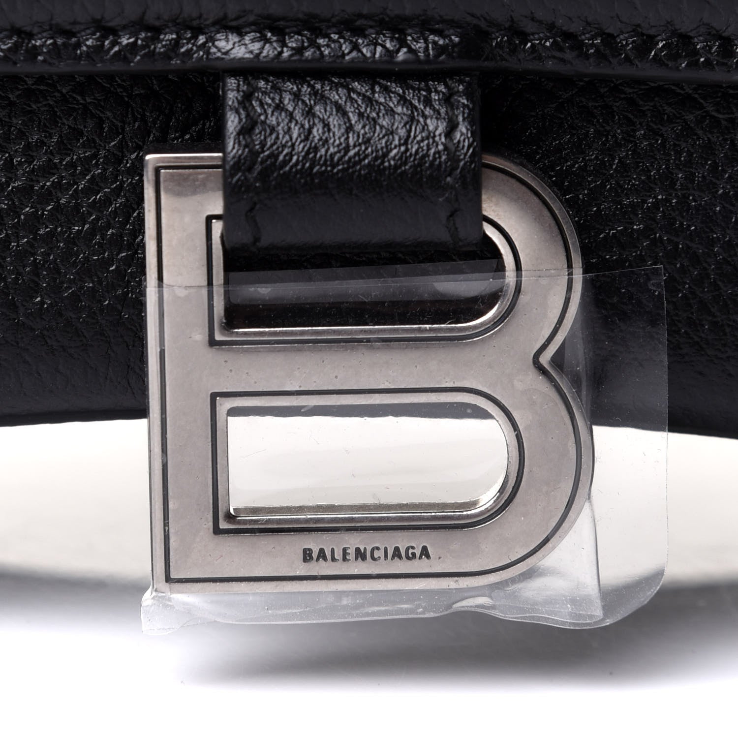 Balenciaga Grained Calfskin Medium Hourglass Top Handle Bag Black 9 of 9
