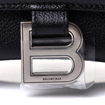 Balenciaga Grained Calfskin Medium Hourglass Top Handle Bag Black 9 of 9