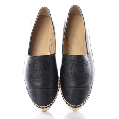 Chanel Lambskin CC Espadrilles 38 Black 5 of 10