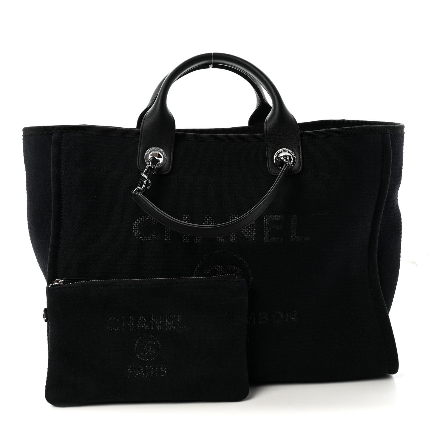 Mixed Fibers Medium Deauville Tote Black