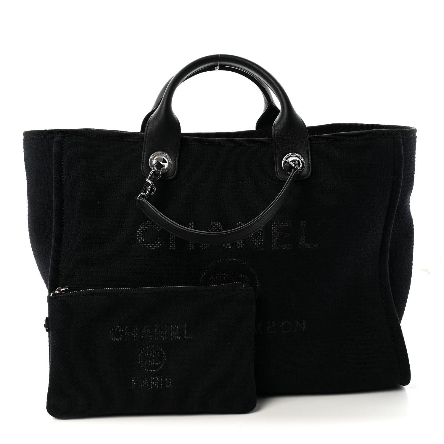 Chanel Mixed Fibers Medium Deauville Tote Black 3 of 12
