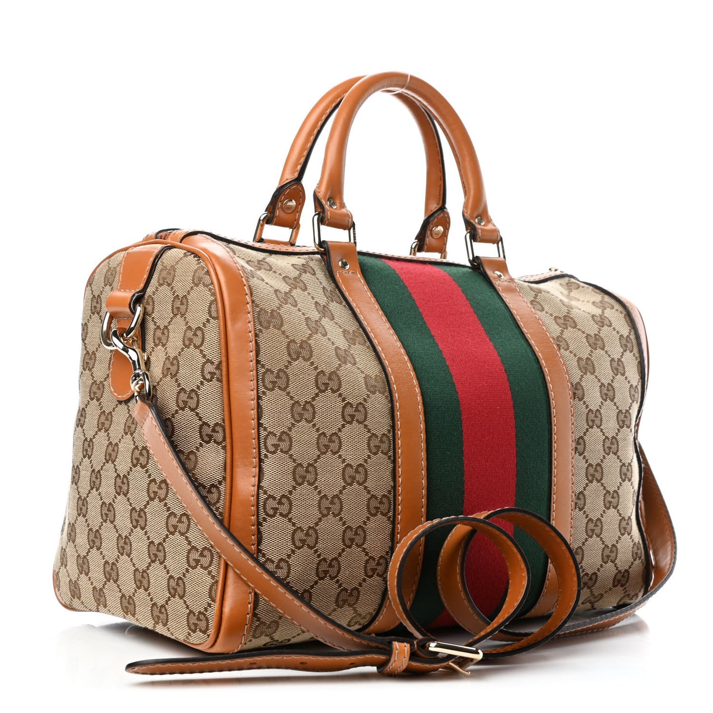 Monogram Vintage Web Medium Boston Tobacco