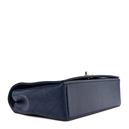 Chanel Sheepskin Quilted Vintage Mademoiselle Flap Dark Navy 4 of 13