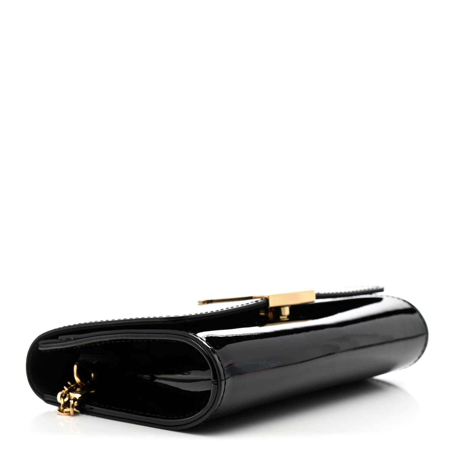 Louis Vuitton Patent Louise PM Chain Clutch Black 4 of 10