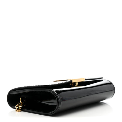 Louis Vuitton Patent Louise PM Chain Clutch Black 4 of 10