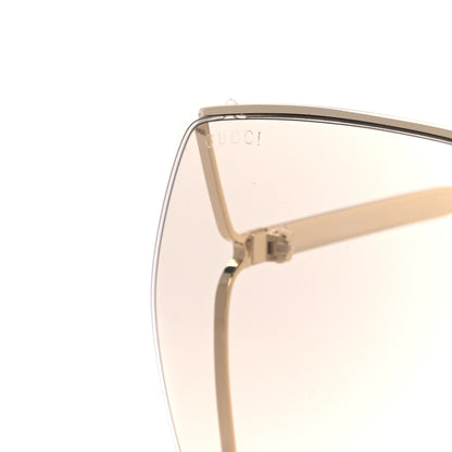 Gucci Metal Square Frame Sunglasses GG0817S Gold 7 of 8