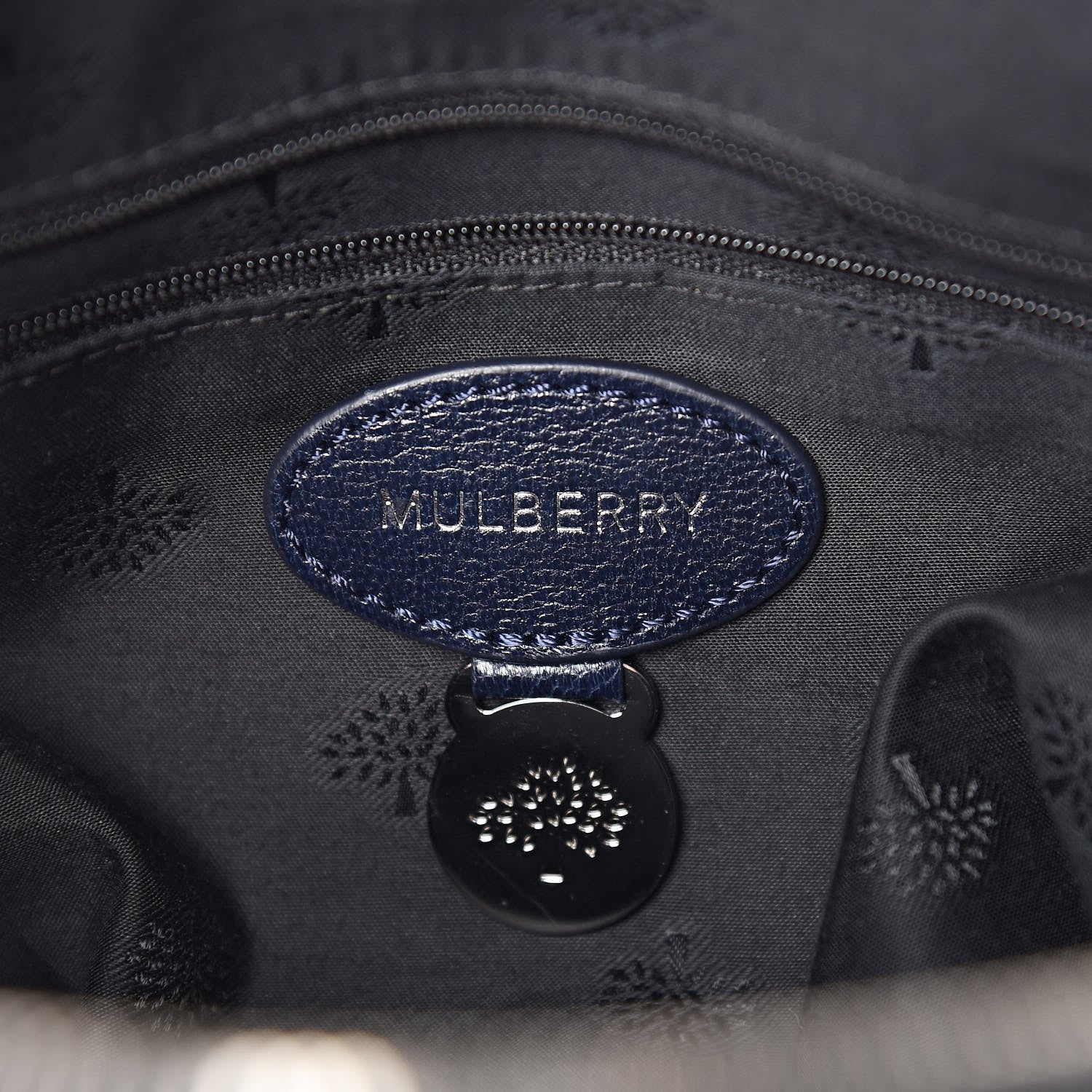 Mulberry Glossy Goatskin Small Del Rey Satchel Midnight 6 of 11