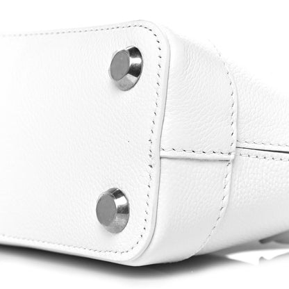 Balenciaga Grained Calfskin XXS Ville Top Handle Bag White Black 8 of 8