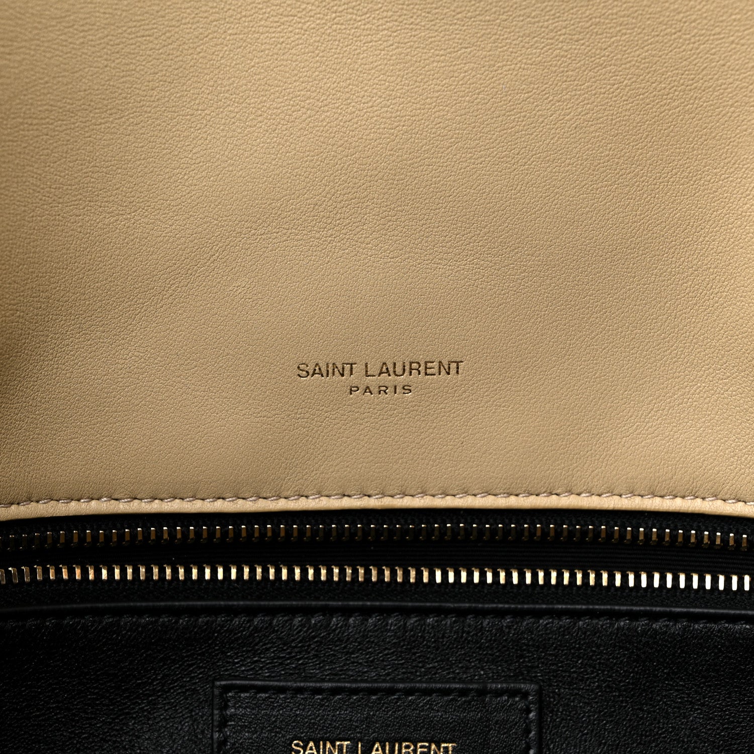 Saint Laurent Shearling Lambskin Quilted Sade Puffer Envelope Clutch Natural Beige 6 of 13