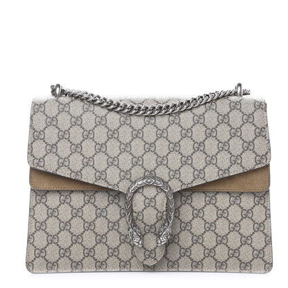 Gucci GG Supreme Monogram Medium Dionysus Shoulder Bag Taupe 1 of 14