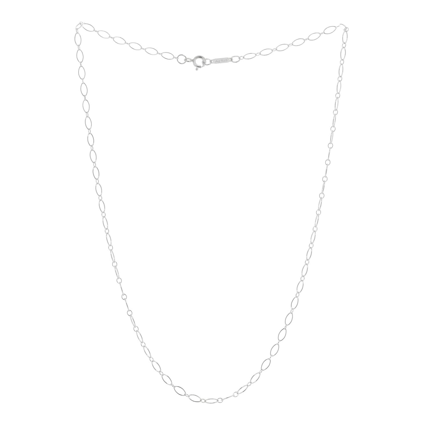 Sterling Silver Oval Link Chain Necklace