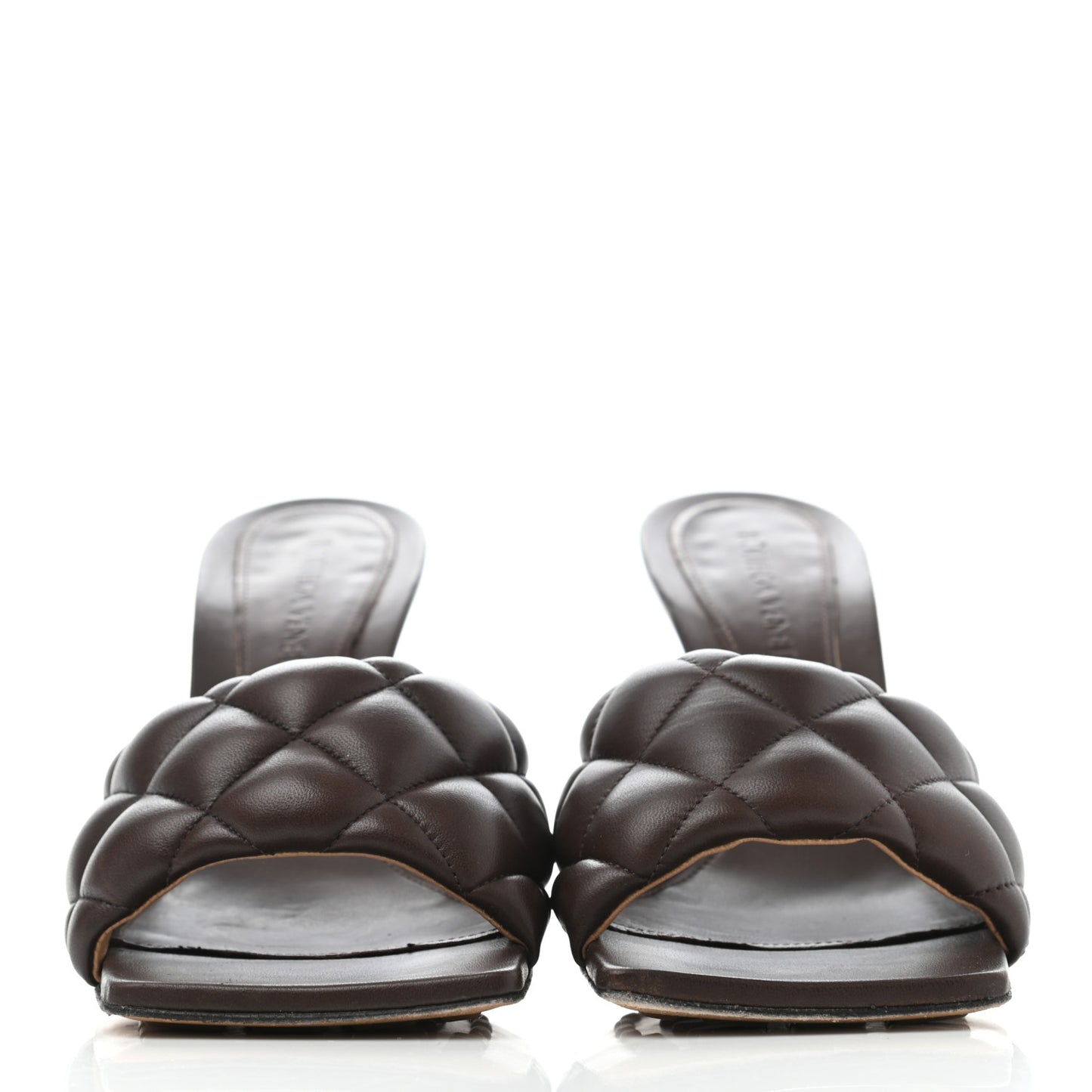 Nappa Matelasse Padded Mule Sandals 36.5 Chocolate
