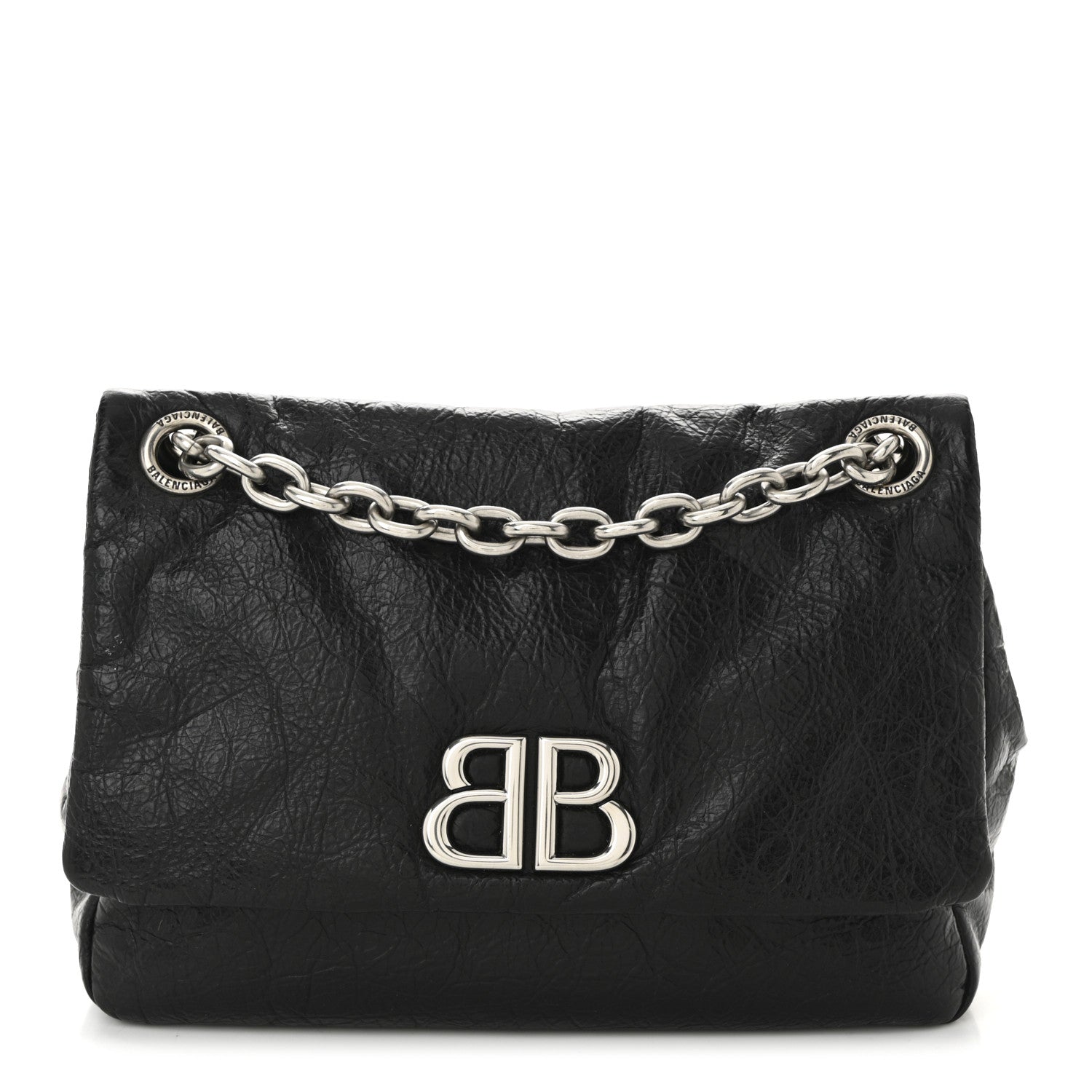Balenciaga Arena Calfskin Mini Monaco Chain Shoulder Bag Black 1 of 10