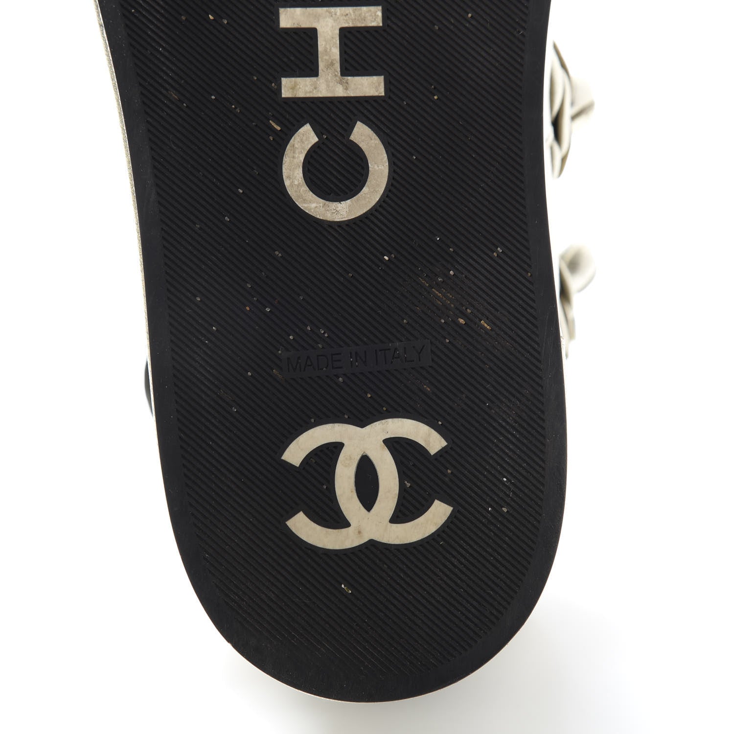 Chanel Metallic Lambskin Camellia High Top Sneakers 39 Gold 9 of 13