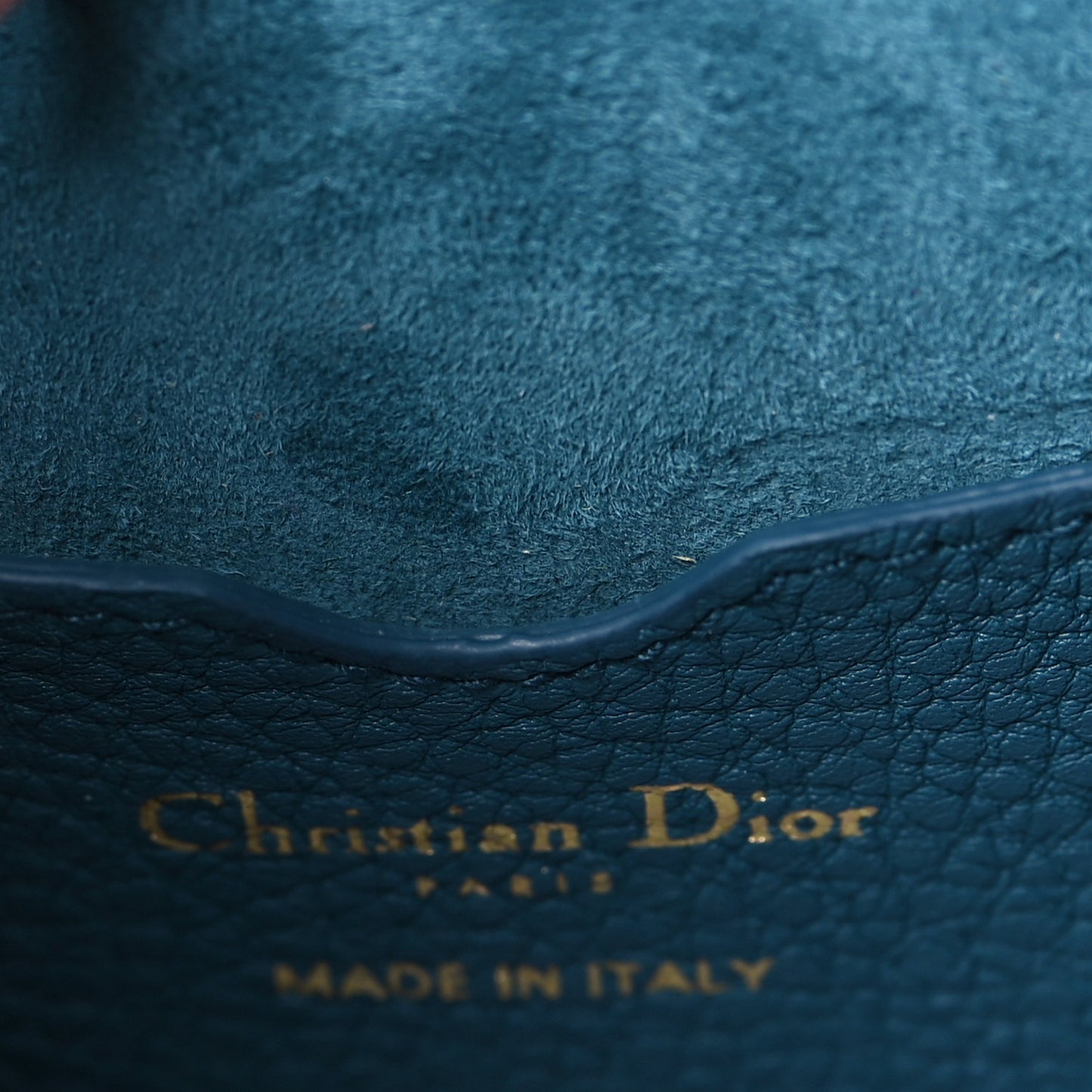 Grained Calfskin Medium Bobby Flap Steel Blue