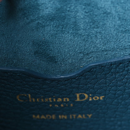 Christian Dior Grained Calfskin Medium Bobby Flap Steel Blue 6 of 9