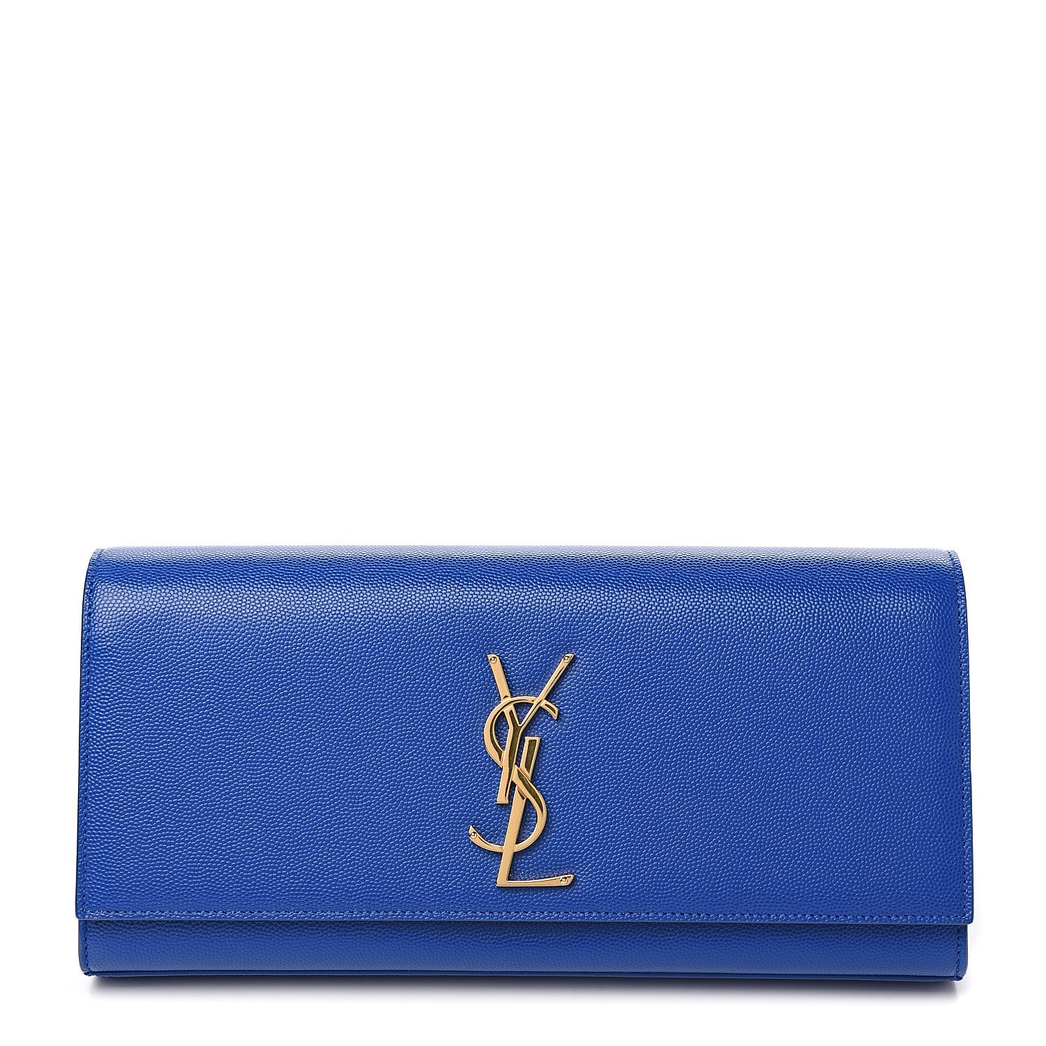 Saint Laurent Grain De Poudre Classic Monogram Cassandre Clutch Cobalt 1 of 6