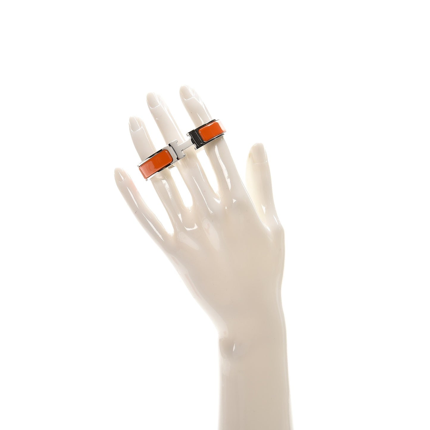 Enamel Narrow Clic Clac H Bracelet PM Orange
