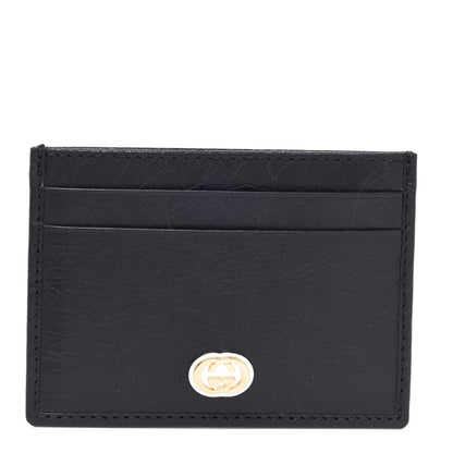 Gucci Fluffy Calfskin Morpheus Card Holder Black 1 of 7