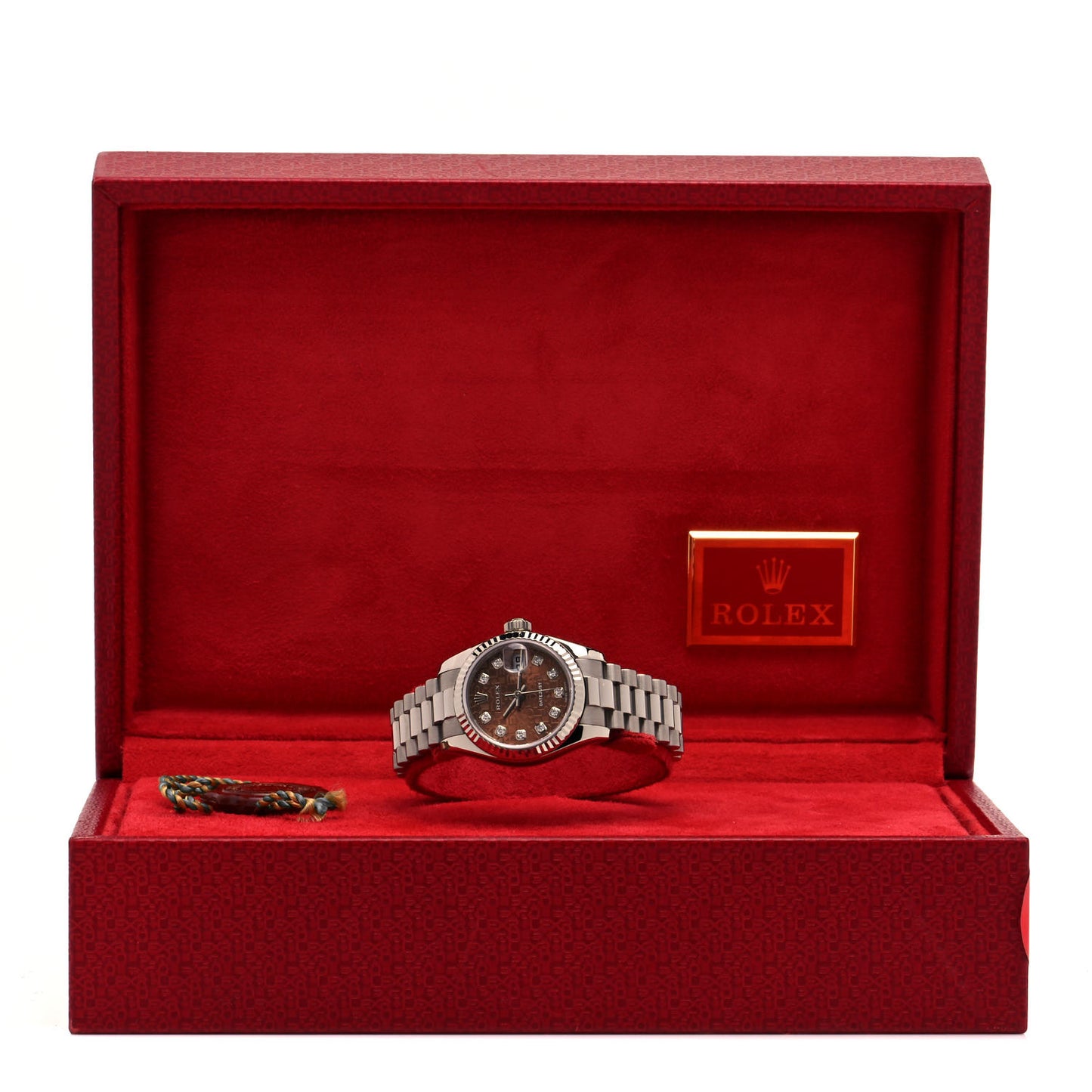18K White Gold Diamond 26mm Oyster Perpetual Datejust President Watch Havana Jubilee 179179