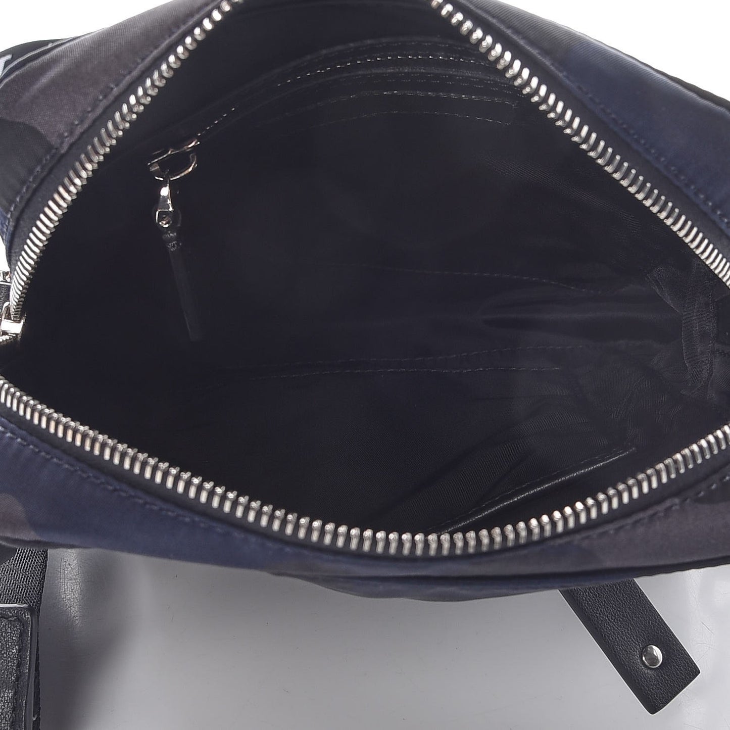 Nylon Camouflage VLTN Small Rockstud Shoulder Bag Dark Blue