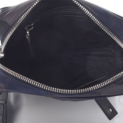 Valentino Garavani Nylon Camouflage VLTN Small Rockstud Shoulder Bag Dark Blue 5 of 7