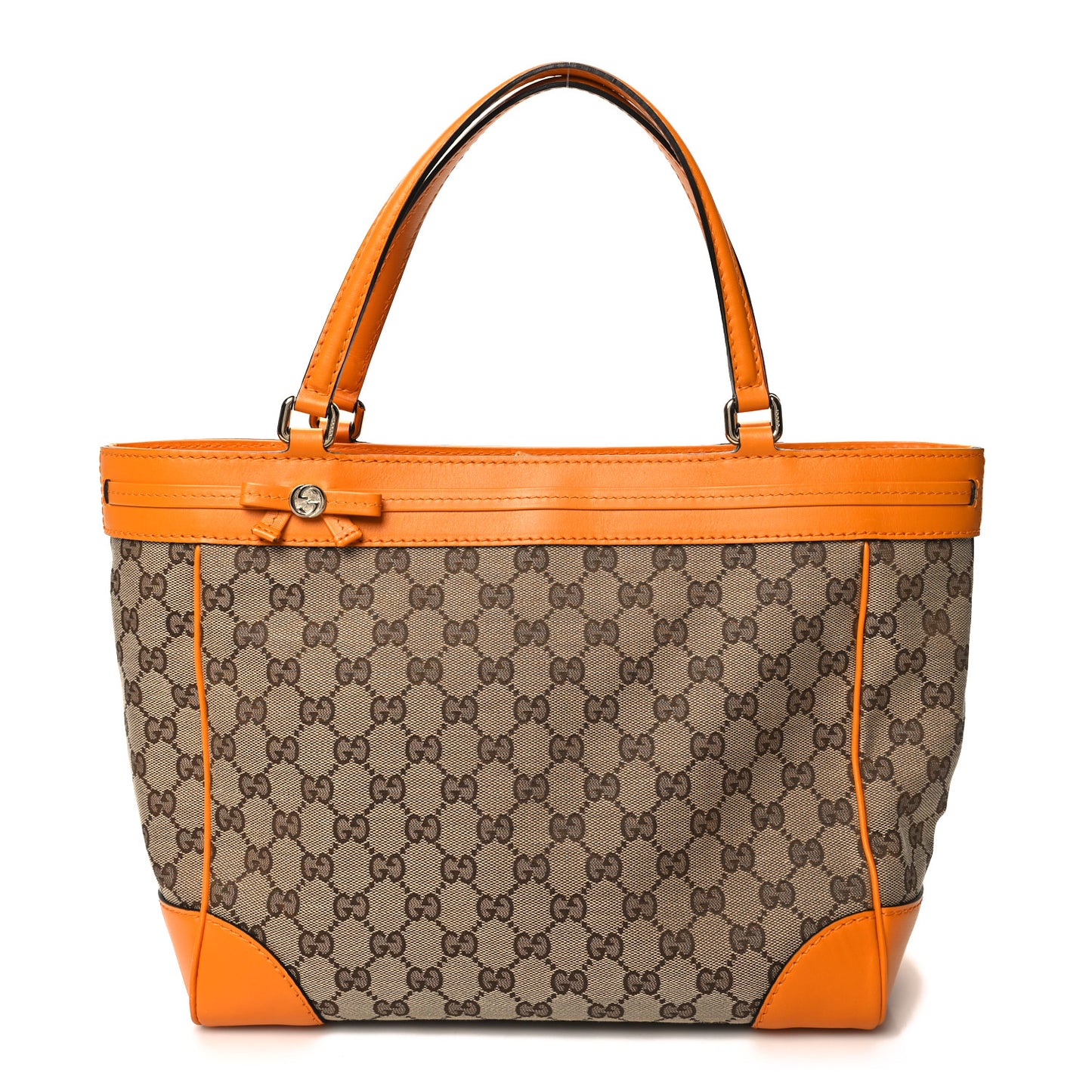Monogram Web Medium Mayfair Tote Orange