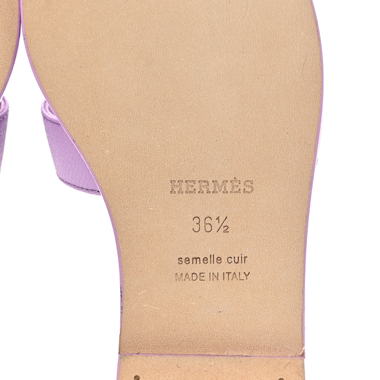 Hermes Epsom Oran Sandals 36.5 Violet Amethyste 6 of 9