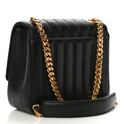 Saint Laurent Lambskin Matelasse Monogram Medium Vicky Chain Bag Black 3 of 13