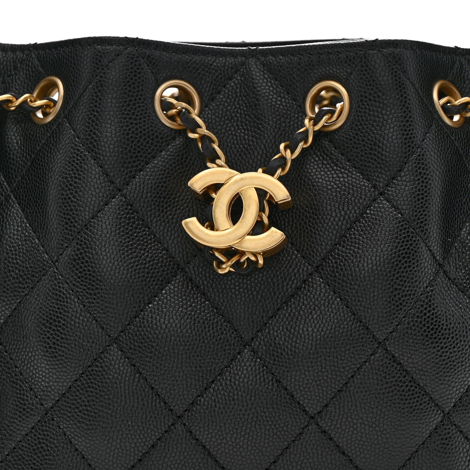 Chanel Caviar Quilted Mini Chanel 25 Handbag Black 8 of 12