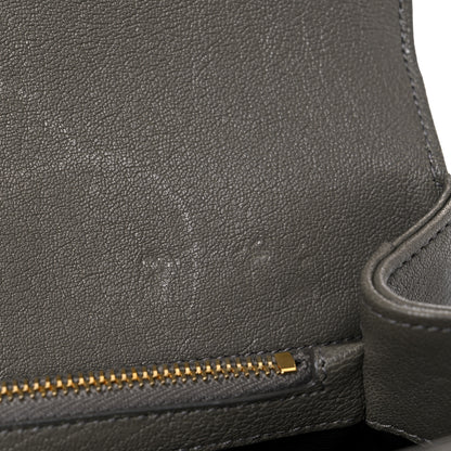 Saint Laurent Sheepskin Matelasse Chevron Monogram Medium College Bag Light Coal 10 of 11