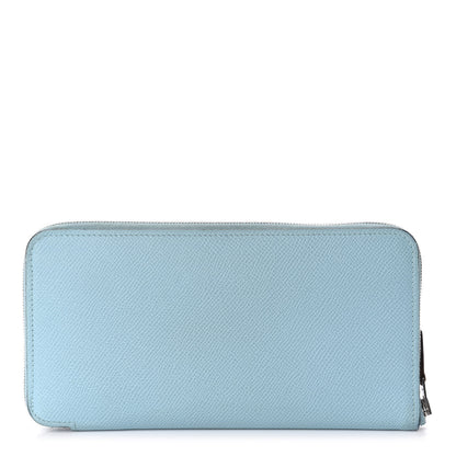 Hermes Epsom Silk'In Wallet Bleu Atoll Rose Tyrien 1 of 7