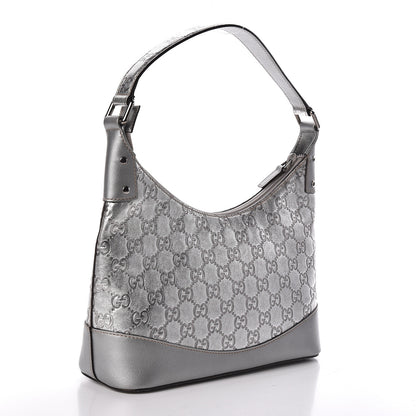 Gucci Metallic Guccissima Small Hobo Silver 3 of 10