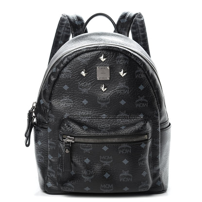 MCM Visetos Studded Small Stark Backpack Black 1 of 15