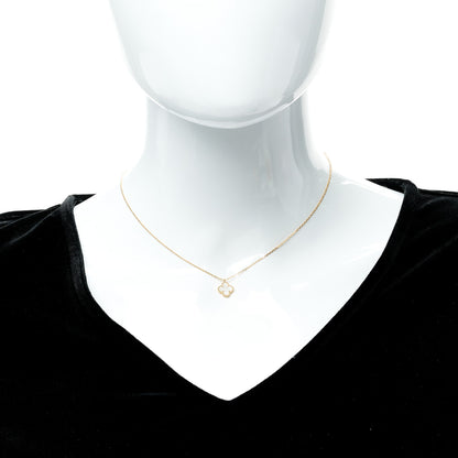 Van Cleef & Arpels 18K Yellow Gold Mother of Pearl Sweet Alhambra Pendant Necklace 2 of 7