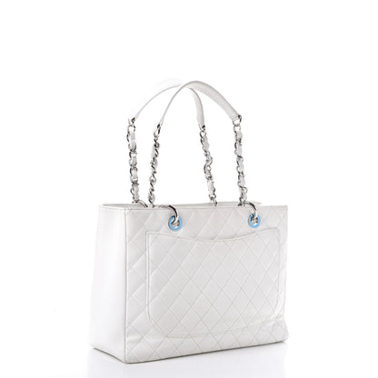 Chanel Caviar Quilted Grand Shopping Tote GST White 3 of 18