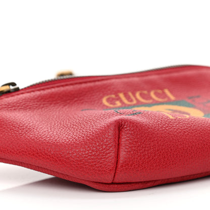 Gucci Grained Calfskin Small Logo Belt Bag Hibiscus Red 8 of 9
