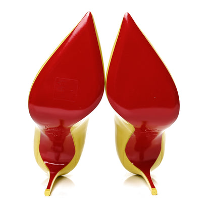 Christian Louboutin Calfskin Hot Chick 100 Pumps 37 Citrus 7 of 11