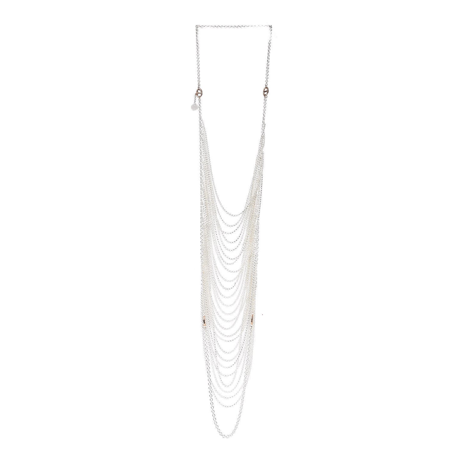 Sterling Silver 18K Rose Gold Collier Carr Farandole Necklace