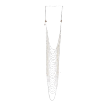 Hermes Sterling Silver 18K Rose Gold Collier Carr Farandole Necklace 3 of 6