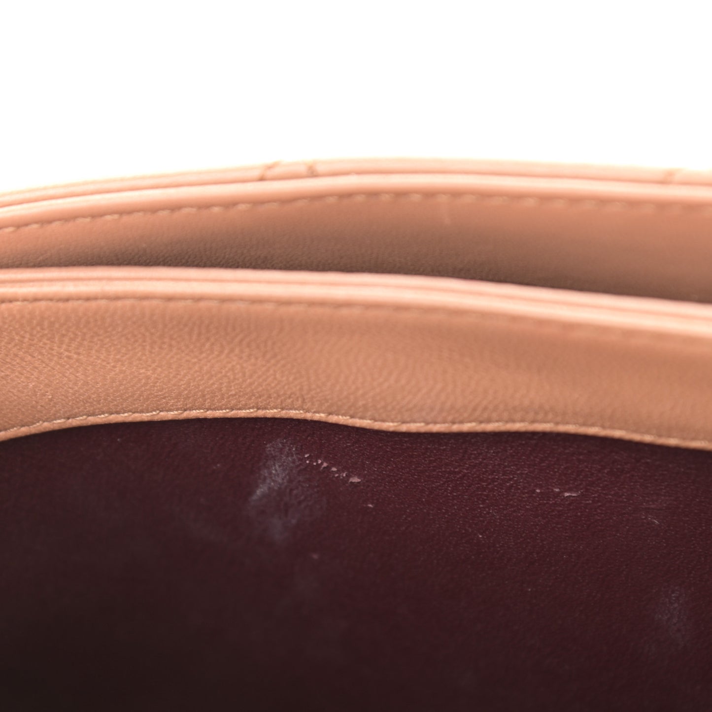Lambskin Quilted Small Trendy CC Flap Dual Handle Bag Camel
