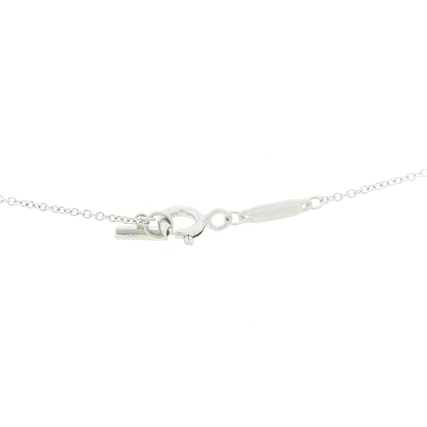 Sterling Silver Small T Wave Pendant Necklace