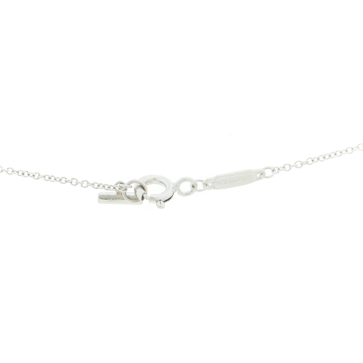 Tiffany Sterling Silver Small T Wave Pendant Necklace 5 of 6