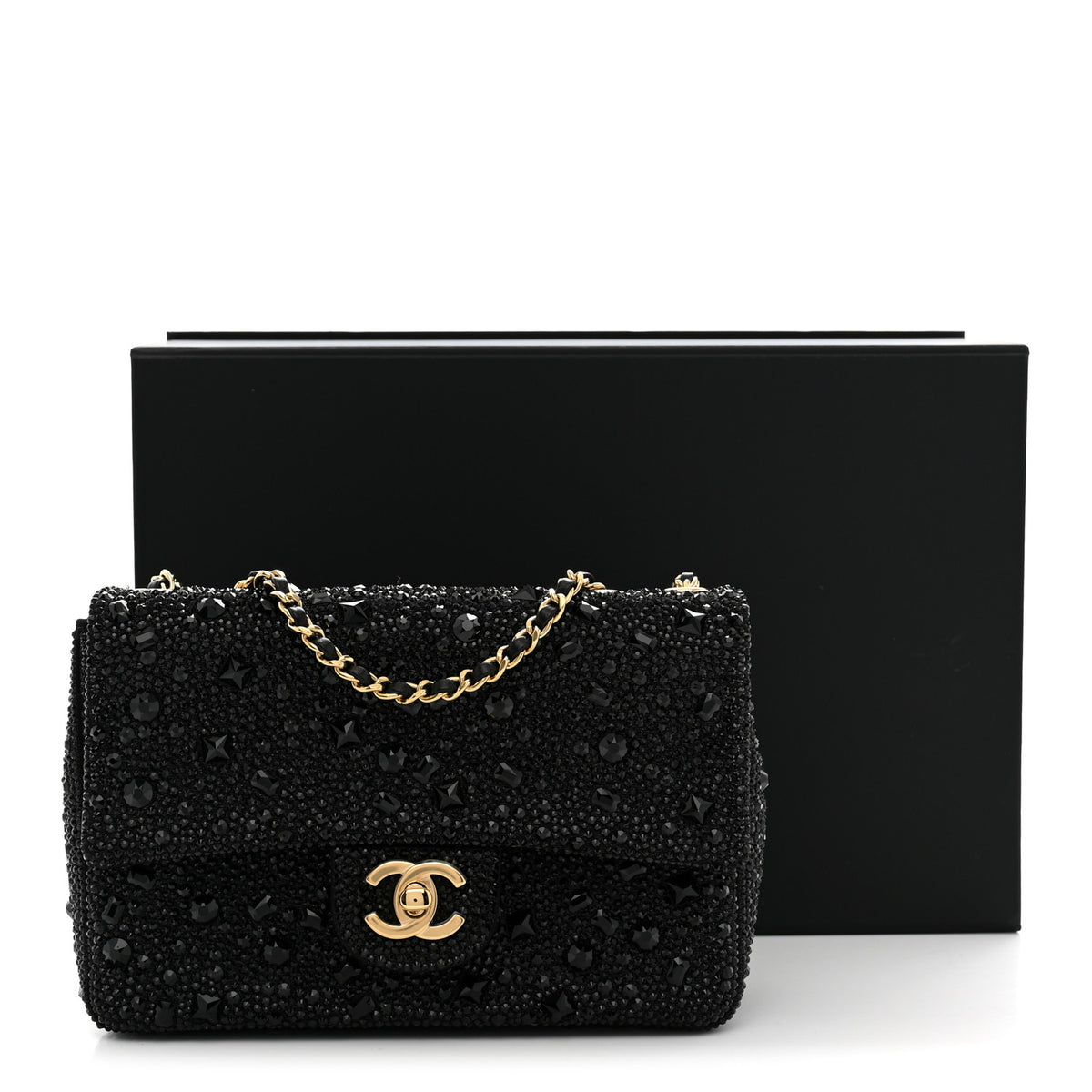 Chanel Strass Evening Flap Bag Black 11 of 11