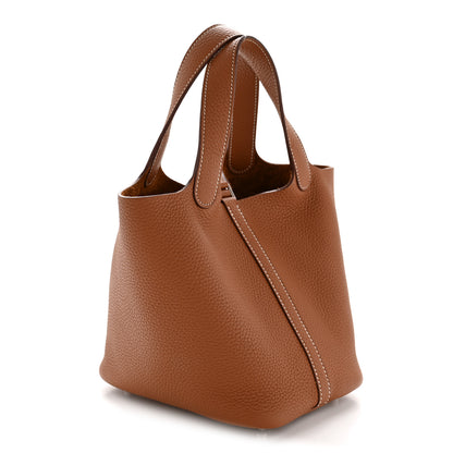 Hermes Taurillon Clemence Picotin Lock 18 PM Gold 3 of 12