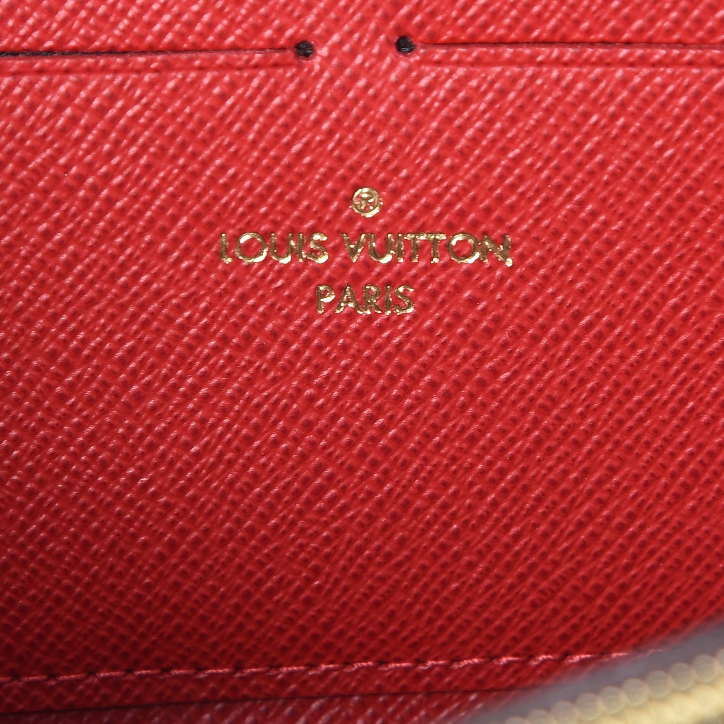 Damier Ebene Clemence Wallet Cherry