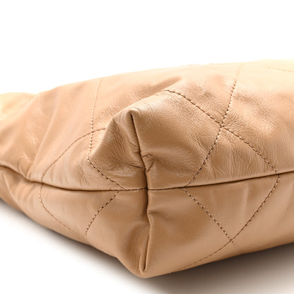 Chanel Shiny Calfskin Quilted Small Chanel 22 Beige 10 of 11
