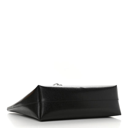 Saint Laurent Grained Calfskin E/W Large Shopping Tote Black 3 of 6