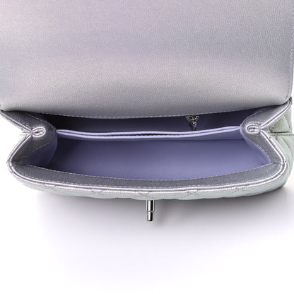 Chanel Iridescent Caviar Quilted Mini Coco Handle Flap Purple 4 of 10