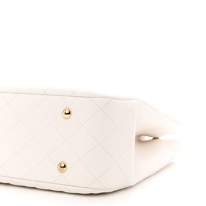 Chanel Caviar Quilted Large Classic Shopping Tote White 10 of 10